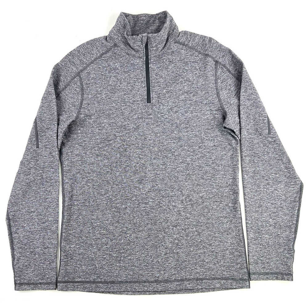 Lululemon Mens Surge Long Sleeve 1/4 Quarter Zip Pullover Heather Gray Size M